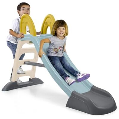 Feber Toboggan avec Eau, Bleu/Jaune/Beige, 161 x 71 x 103 cm, Marches Antidérapantes, pour Enfants de 2 à 7 Ans, Max 30 kg Feber Toboggan avec Eau, Bleu/Jaune/Beige, 161 x 71 x 103 cm, Marches Antidérapantes, pour Enfants de 2 à 7 Ans, Max 30 kg