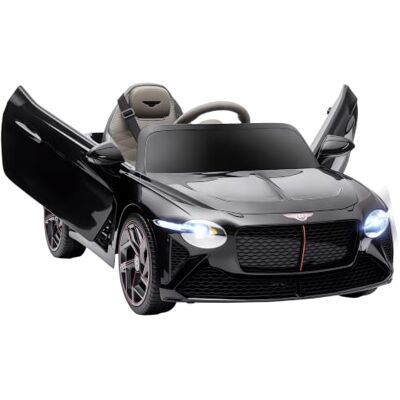 HOMCOM Voiture électrique pour enfant de 3 à 5 ans, 2 moteurs 12V 25W, 3-5 Km/h, télécommande 2,4G, MP3, klaxon, 2 phares et 2 feux arrière, roues suspendues, 2 portes ouvrables, Bentley Bacalar, noir HOMCOM Voiture électrique pour enfant de 3 à 5 ans, 2 moteurs 12V 25W, 3-5 Km/h, télécommande 2,4G, MP3, klaxon, 2 phares et 2 feux arrière, roues suspendues, 2 portes ouvrables, Bentley Bacalar, noir