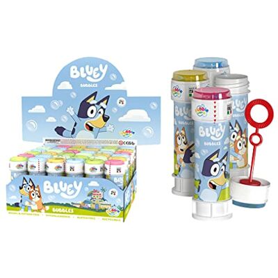 Dulcop Pack de 36 Bulles Bluey Bulles de Savon 60 Ml 047337PA Bleu Plastique Licence Officiel Jouet Enfant Jeu de Plein air À Partir de 3 ans Dulcop Pack de 36 Bulles Bluey Bulles de Savon 60 Ml 047337PA Bleu Plastique Licence Officiel Jouet Enfant Jeu de Plein air À Partir de 3 ans