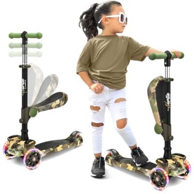 Hurtle Tretroller mit 3 Rädern für Kinder, Camouflage Hurtle Tretroller mit 3 Rädern für Kinder, Camouflage