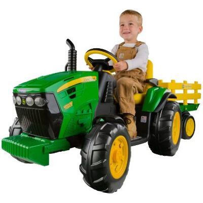 Peg Perego John Deere Tracteur avec remorque 12 V Peg Perego John Deere Tracteur avec remorque 12 V