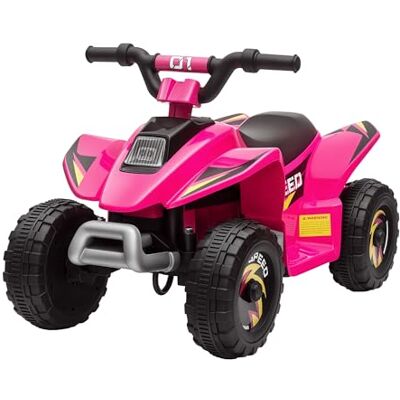 HOMCOM Quad électrique pour Enfants 18-36 Mois véhicule à Batterie 6V avec Marche Avant et arrière Charge Max. 20 kg 72 x 40 x 45,5 cm Rose HOMCOM Quad électrique pour Enfants 18-36 Mois véhicule à Batterie 6V avec Marche Avant et arrière Charge Max. 20 kg 72 x 40 x 45,5 cm Rose