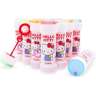 Toyland ® Lot de 12 Hello Kitty Bulles avec Baguettes, Solution de 60ml et Couvercle de Labyrinthe Fantaisie Jouets de Poche et de Fête Toyland ® Lot de 12 Hello Kitty Bulles avec Baguettes, Solution de 60ml et Couvercle de Labyrinthe Fantaisie Jouets de Poche et de Fête