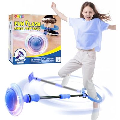 JOYIN Swing Wheel avec roue lumineuse, anneau de saut clignotant pour enfants, balle de saut pliable, ballon de saut de sport, balle de saut flash pour l'intérieur et l'extérieur, cadeaux filles de 6 JOYIN Swing Wheel avec roue lumineuse, anneau de saut clignotant pour enfants, balle de saut pliable, ballon de saut de sport, balle de saut flash pour l'intérieur et l'extérieur, cadeaux filles de 6