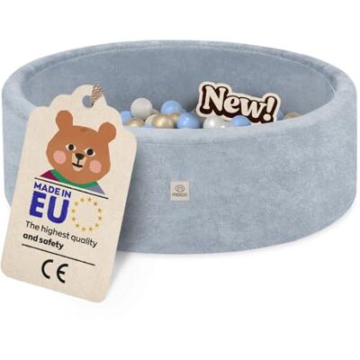 MISIOO Piscine à balles ronde pour enfants 90 x 30 cm Avec 200 balles de Ø 6 cm En mousse souple Housse amovible et lavable MISIOO Piscine à balles ronde pour enfants 90 x 30 cm Avec 200 balles de Ø 6 cm En mousse souple Housse amovible et lavable