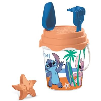 Mondo Toys-Bucket Set + Water Can Stitch-Seau ø17 cm avec cruche pour Eau-Jouet de Plage (6 pièces) pour enfants-28736, 28736, Mer Mondo Toys-Bucket Set + Water Can Stitch-Seau ø17 cm avec cruche pour Eau-Jouet de Plage (6 pièces) pour enfants-28736, 28736, Mer