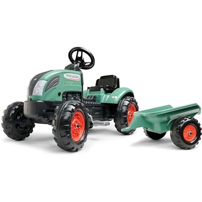 Falk Tracteur à pédales Farm Lander avec remorque Dès 2 Ans Fabriqué en France Tracteur enfant 50% de Plastique recyclé Jeux exterieur Volant avec klaxon Jouet 2 ans 2054L Falk Tracteur à pédales Farm Lander avec remorque Dès 2 Ans Fabriqué en France Tracteur enfant 50% de Plastique recyclé Jeux exterieur Volant avec klaxon Jouet 2 ans 2054L
