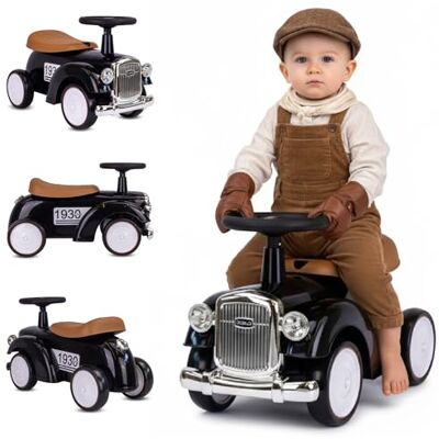 Sun Porteur enfant 1 an voiturette Retro Classic, trotteur bébé garçon, Interactive avec klaxon et Sons de Moteur Push Car (Noir) Sun Porteur enfant 1 an voiturette Retro Classic, trotteur bébé garçon, Interactive avec klaxon et Sons de Moteur Push Car (Noir)
