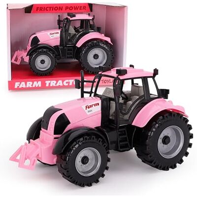 Toyland Ⓡ Tracteur agricole à Friction avec Capot ouvrant – Disponible en Rose, Bleu, Rouge et Vert (Rose) Toyland Ⓡ Tracteur agricole à Friction avec Capot ouvrant – Disponible en Rose, Bleu, Rouge et Vert (Rose)