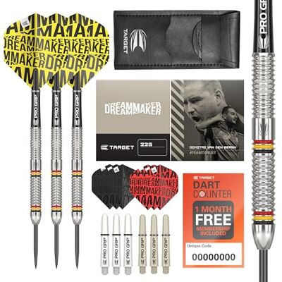 Target Darts Dimitri van den Bergh Dimi 22G/23G/24G Wolfraam Stalen Uiteinde Darts Set 9 Pro Grip Schachten 9 Pro Ultra Vluchten – Dart Portemonnee Dart Counter App Coupon Bundle Target Darts Dimitri van den Bergh Dimi 22G/23G/24G Wolfraam Stalen Uiteinde Darts Set 9 Pro Grip Schachten 9 Pro Ultra Vluchten – Dart Portemonnee Dart Counter App Coupon Bundle