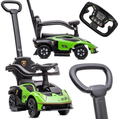 Sun Porteur Auto pour Enfant Dès 12 Mois, volant audio, compartiment de rangement sous le siège (Vert) Sun Porteur Auto pour Enfant Dès 12 Mois, volant audio, compartiment de rangement sous le siège (Vert)