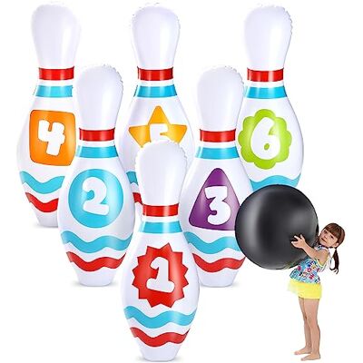 JOYIN Jeu de Quilles Gonflable Géant pour Fête de Rassemblement d'enfants et d'Adultes, Événements de Jour de Match, Fête Intérieure et Extérieure, Fêtes d'anniversaire, Fêtes de Bureau JOYIN Jeu de Quilles Gonflable Géant pour Fête de Rassemblement d'enfants et d'Adultes, Événements de Jour de Match, Fête Intérieure et Extérieure, Fêtes d'anniversaire, Fêtes de Bureau