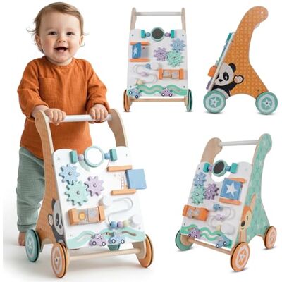 Sun Trotteur bebe XXL, chariot de marche en bois trotteur bebe garcon trotteur bebe fille, Trotteur Avec Un Tableau D'activité, chariot de marche bebe, pour enfants, trotteur pousseur (Blanc) Sun Trotteur bebe XXL, chariot de marche en bois trotteur bebe garcon trotteur bebe fille, Trotteur Avec Un Tableau D'activité, chariot de marche bebe, pour enfants, trotteur pousseur (Blanc)