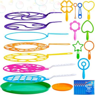 JOYIN Lot de 8 baguettes à bulles géantes avec plateau en vrac pour enfants, activités de plein air, convient à tous les âges JOYIN Lot de 8 baguettes à bulles géantes avec plateau en vrac pour enfants, activités de plein air, convient à tous les âges