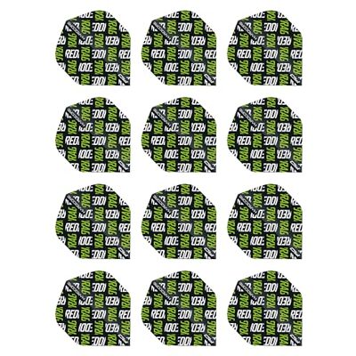 Dragon Hardcore XT Vols de fléchettes avec logo vert et blanc 4 jeux par paquet (12 vols de fléchettes au total) Dragon Hardcore XT Vols de fléchettes avec logo vert et blanc 4 jeux par paquet (12 vols de fléchettes au total)