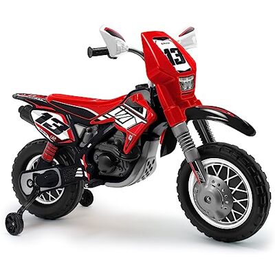 INJUSA Moto Cross Électrique Enfant 3-6 Ans Thunder Max VX Moto Électrique 12V Enfants Poignée Accélérateur + Roues Antidérapante + Frein Électrique + Roues d'Entraînement + 6 km/h + Rouge INJUSA Moto Cross Électrique Enfant 3-6 Ans Thunder Max VX Moto Électrique 12V Enfants Poignée Accélérateur + Roues Antidérapante + Frein Électrique + Roues d'Entraînement + 6 km/h + Rouge