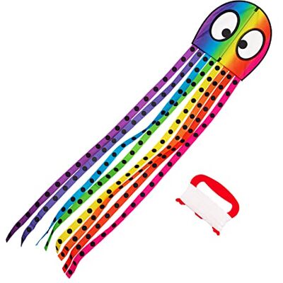 Wolkenstürmer ® Olli Octopus Dragon pieuvre pour enfant – Dragon pieuvre prêt à voler avec poignée et ficelle de 40 m, 1 laisse & jouet volant avec armature – À partir de 3 ans Wolkenstürmer ® Olli Octopus Dragon pieuvre pour enfant – Dragon pieuvre prêt à voler avec poignée et ficelle de 40 m, 1 laisse & jouet volant avec armature – À partir de 3 ans