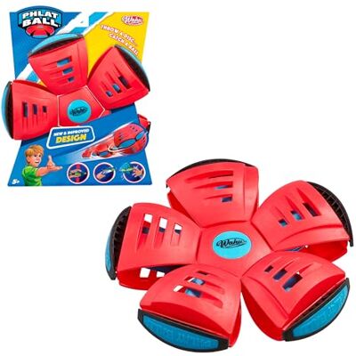 Bizak Phlat Ball 6551614-1 Disque et balle 2 en 1 écrasable et portable, jouet actif pour l'extérieur, jouet actif pour enfants à partir de 5 ans Rouge Bizak Phlat Ball 6551614-1 Disque et balle 2 en 1 écrasable et portable, jouet actif pour l'extérieur, jouet actif pour enfants à partir de 5 ans Rouge