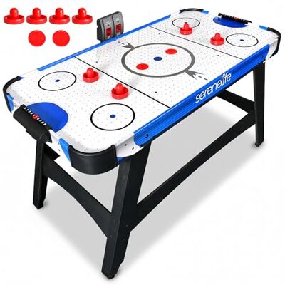 SereneLife Table de Air Hockey avec Soufflerie – Jeu de Hockey sur Table Idéal pour Gamers – Livrée avec Palets et Poignées – Table Robuste pour Enfants et Adultes, Jeux de Salon SereneLife Table de Air Hockey avec Soufflerie – Jeu de Hockey sur Table Idéal pour Gamers – Livrée avec Palets et Poignées – Table Robuste pour Enfants et Adultes, Jeux de Salon