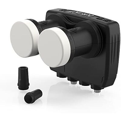 DUR-line 6° Monoblock Twin LNB,Astra 19.2°E + Hotbird 13°E, 2 participants & 2 satellites (MB6-TW), Double LNC avec DiSEqC intégré, 3D, résistant aux intempéries + blindage pour téléphone portable DUR-line 6° Monoblock Twin LNB,Astra 19.2°E + Hotbird 13°E, 2 participants & 2 satellites (MB6-TW), Double LNC avec DiSEqC intégré, 3D, résistant aux intempéries + blindage pour téléphone portable