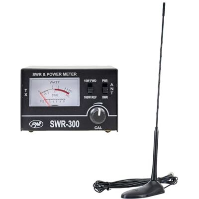 PNI Antenne CB extra 45, 45 cm, fibre optique et réflectomètre SWR-300 pour mesure SWR, noire PNI Antenne CB extra 45, 45 cm, fibre optique et réflectomètre SWR-300 pour mesure SWR, noire