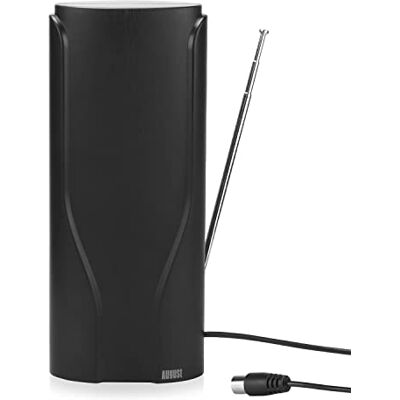 August DTA600 Antenne TV Interieur Puissante TNT HD Belgique Portable, Télescopique, 360 Haut Gain DVB-T / T2 UHF VHF, Television Numérique Digital 5m de cable Maison Universel Noir August DTA600 Antenne TV Interieur Puissante TNT HD Belgique Portable, Télescopique, 360 Haut Gain DVB-T / T2 UHF VHF, Television Numérique Digital 5m de cable Maison Universel Noir
