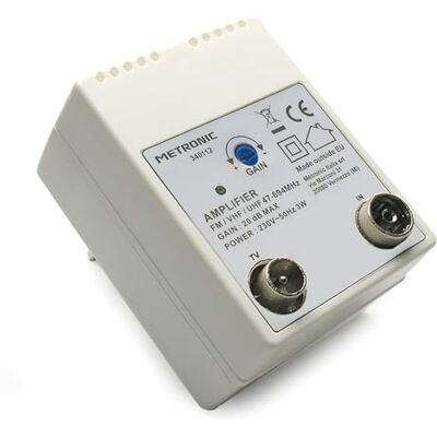 Metronic Amplificateur Interne 20 dB 1 Sortie TV 9,52mm - Amplificateur Metronic Amplificateur Interne 20 dB 1 Sortie TV 9,52mm - Amplificateur