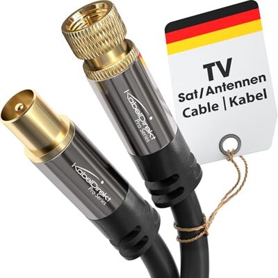 KabelDirekt – 1m Câble HDTV SAT/TV (75 ohms, connecteur F > connecteur coaxial, câble coaxial, TV, HDTV, radio, DVB-T2, DVB-C, DVB-S) KabelDirekt – 1m Câble HDTV SAT/TV (75 ohms, connecteur F > connecteur coaxial, câble coaxial, TV, HDTV, radio, DVB-T2, DVB-C, DVB-S)