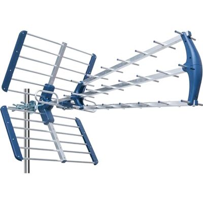 Edision TALOS 15db Antenne Trinappe extérieure UHF 21-48 Terrestre, Filtre 5G LTE intégré, Réception TNT, Permet de recevoir Les signaux DVB-T/T2, Fréquences 470-694Mhz, Longueur 96cm, LTE700, Bleu Edision TALOS 15db Antenne Trinappe extérieure UHF 21-48 Terrestre, Filtre 5G LTE intégré, Réception TNT, Permet de recevoir Les signaux DVB-T/T2, Fréquences 470-694Mhz, Longueur 96cm, LTE700, Bleu