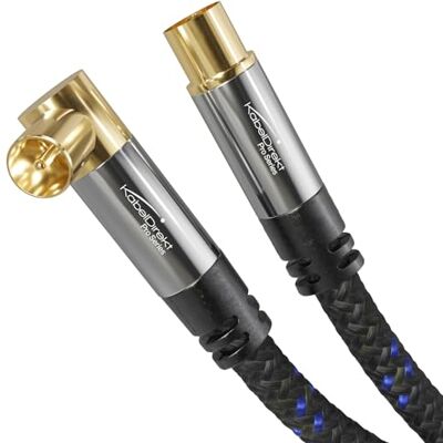 KabelDirekt – Câble Antenne HDTV, 90°/droit – 7,5m KabelDirekt – Câble Antenne HDTV, 90°/droit – 7,5m