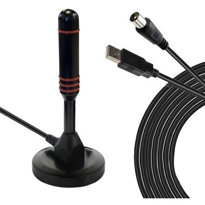 Antenne Mini UHF VHF Leyf - Intérieure, Compacte, Compatible TNT France Antenne Mini UHF VHF Leyf - Intérieure, Compacte, Compatible TNT France