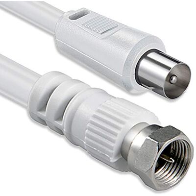 1aTTack.de 1aTTack Câble de connexion coaxial/satellite Fiche F vers fiche coaxiale Blanc 1,5 m > 80 dB 1aTTack.de 1aTTack Câble de connexion coaxial/satellite Fiche F vers fiche coaxiale Blanc 1,5 m > 80 dB