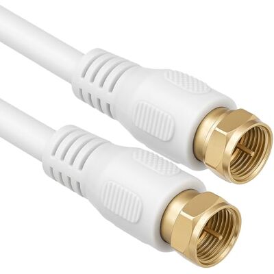 1aTTack.de 1 câble d'antenne satellite TV coaxial HDTV blanc de 2,5 m Câble coaxial à double blindage pour SAT/TV, DVB-S/DVB-S2, HDTV, radio et DAB, connecteurs en métal plaqué or 1aTTack.de 1 câble d'antenne satellite TV coaxial HDTV blanc de 2,5 m Câble coaxial à double blindage pour SAT/TV, DVB-S/DVB-S2, HDTV, radio et DAB, connecteurs en métal plaqué or