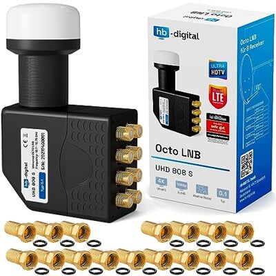 HB-DIGITAL LNB LNC Full HD TV 3D + Contacts or + kit de protection (extensible) en HB DIGITAL. Kit avec prise F dorée offerte HB-DIGITAL LNB LNC Full HD TV 3D + Contacts or + kit de protection (extensible) en HB DIGITAL. Kit avec prise F dorée offerte