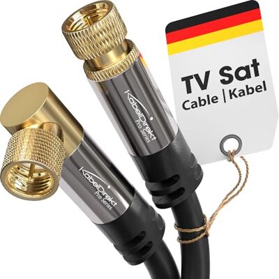 KabelDirekt – Câble Satellite & Antenne TV – 1m, 90°/droit KabelDirekt – Câble Satellite & Antenne TV – 1m, 90°/droit