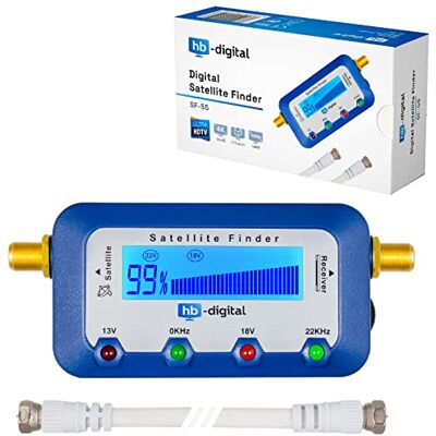 HB-DIGITAL Satfinder numérique HB avec écran LCD numérique et signal sonore + câble de connexion F + manuel d'utilisation allemand Sat Finder HB-DIGITAL Satfinder numérique HB avec écran LCD numérique et signal sonore + câble de connexion F + manuel d'utilisation allemand Sat Finder