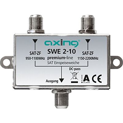 Axing SWE 2-10 Câble d'alimentation satellite pour modulateur DVB-S SKM-1-07 pour connecter 2 signaux satellite en métal Axing SWE 2-10 Câble d'alimentation satellite pour modulateur DVB-S SKM-1-07 pour connecter 2 signaux satellite en métal
