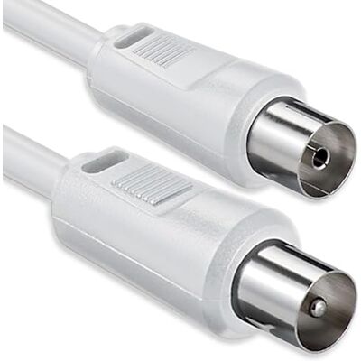 1aTTack.de Câble d'antenne de 3,5 m avec 2 fiches coaxiales blindées > prise coaxiale (entièrement blindée) Blanc St-Ku 100 dB 1aTTack.de Câble d'antenne de 3,5 m avec 2 fiches coaxiales blindées > prise coaxiale (entièrement blindée) Blanc St-Ku 100 dB