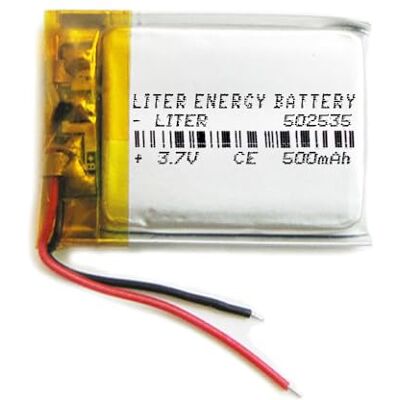 Liter energy battery Batterie 502535 LiPo 3.7V 500mAh 1.85Wh 1S 5C pour l'électronique Rechargeable Téléphone Portable Smartwatch GPS Ne convient pas à la Radiocommande 37x25x5mm (500mAh 502535) Liter energy battery Batterie 502535 LiPo 3.7V 500mAh 1.85Wh 1S 5C pour l'électronique Rechargeable Téléphone Portable Smartwatch GPS Ne convient pas à la Radiocommande 37x25x5mm (500mAh 502535)