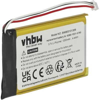 vhbw Batterie de rechange pour GPS Navigon 384.00022.005, 0923FLYE31938, 8390-YE01-0780 1200 mAh 3,7 V Li-polymère vhbw Batterie de rechange pour GPS Navigon 384.00022.005, 0923FLYE31938, 8390-YE01-0780 1200 mAh 3,7 V Li-polymère