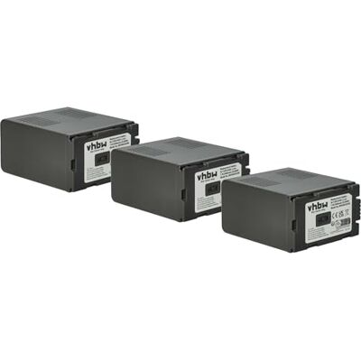 vhbw Lot de 3 batteries compatibles avec caméscope Panasonic AG-DVX100, AG-DVX100A, AG-HPX171 5400 mAh, 7,4 V Li-ion vhbw Lot de 3 batteries compatibles avec caméscope Panasonic AG-DVX100, AG-DVX100A, AG-HPX171 5400 mAh, 7,4 V Li-ion
