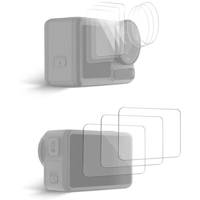 NEEWER Lot de 3 films de protection d'écran compatibles avec DJI Osmo Action 5 Pro Caméra 9H HD anti-rayures Écran tactile Protecteur d'objectif en verre trempé Ne convient pas pour cadre de NEEWER Lot de 3 films de protection d'écran compatibles avec DJI Osmo Action 5 Pro Caméra 9H HD anti-rayures Écran tactile Protecteur d'objectif en verre trempé Ne convient pas pour cadre de