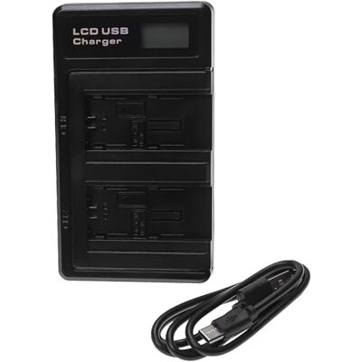 vhbw Lot de 2 chargeurs doubles compatibles avec Canon Legria HF R38, HF R37, HF R47, HF R46, HF R406 vhbw Lot de 2 chargeurs doubles compatibles avec Canon Legria HF R38, HF R37, HF R47, HF R46, HF R406