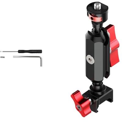 Whoasyst Adaptateur de montage léger 1/4 à 17 mm Tête coulissante Pince pour Vlog Setups Ball Head Track Clamp Whoasyst Adaptateur de montage léger 1/4 à 17 mm Tête coulissante Pince pour Vlog Setups Ball Head Track Clamp