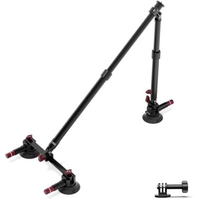 NEEWER Kit de montage pour voiture avec triple ventouse, deux poteaux d'extension en alliage d'aluminium de 61 cm, adaptateur pour caméra d'action compatible avec GoPro dji Insta 360, charge maximale NEEWER Kit de montage pour voiture avec triple ventouse, deux poteaux d'extension en alliage d'aluminium de 61 cm, adaptateur pour caméra d'action compatible avec GoPro dji Insta 360, charge maximale