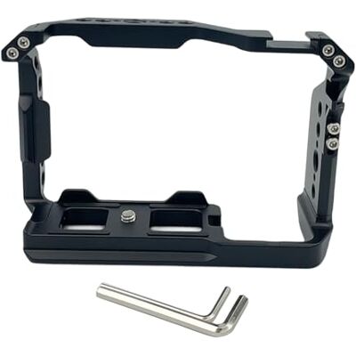 Buxuaaaa Kit de cage professionnel en aluminium pour appareil photo Interfaces QD intégrées Trous de sangles pour ZV-E10 II à dégagement rapide Buxuaaaa Kit de cage professionnel en aluminium pour appareil photo Interfaces QD intégrées Trous de sangles pour ZV-E10 II à dégagement rapide