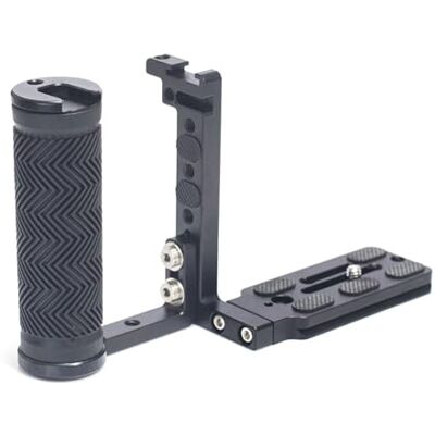 Alksubbm Stabilisateur de caméra réglable en métal avec plaque à dégagement rapide avec double poignées pour une diffusion en direct fluide et une cage de cadre d'appareil photo reflex numérique Alksubbm Stabilisateur de caméra réglable en métal avec plaque à dégagement rapide avec double poignées pour une diffusion en direct fluide et une cage de cadre d'appareil photo reflex numérique