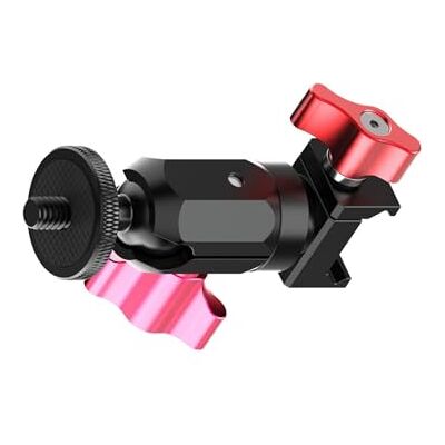 Whoasyst Adaptateur de montage léger 1/4 à 17 mm Tête coulissante Pince pour Vlog Setups Ball Head Track Clamp Whoasyst Adaptateur de montage léger 1/4 à 17 mm Tête coulissante Pince pour Vlog Setups Ball Head Track Clamp