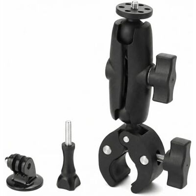 QWORK Support de fixation pour guidon de vélo et moto Rotation à 360° Compatible avec GoPro et autres caméras d'action QWORK Support de fixation pour guidon de vélo et moto Rotation à 360° Compatible avec GoPro et autres caméras d'action