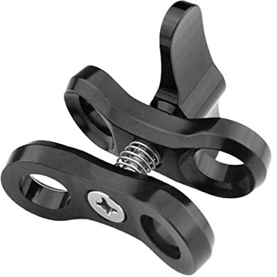 Nucelit Boule de 2,5 cm pour clip papillon en alliage d'aluminium pour lampes de plongée, support de bras pour accessoires d'appareil photo, support de lampe à tête sphérique robuste Nucelit Boule de 2,5 cm pour clip papillon en alliage d'aluminium pour lampes de plongée, support de bras pour accessoires d'appareil photo, support de lampe à tête sphérique robuste
